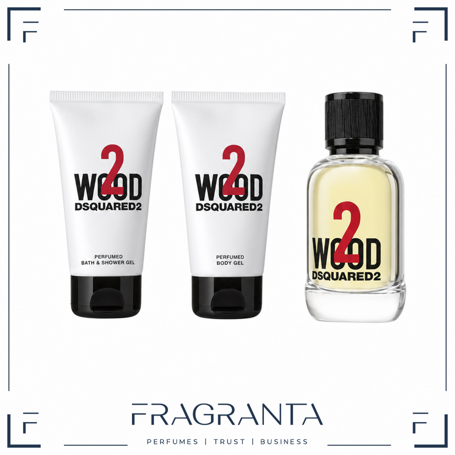Dsquared² 2 Wood Set Eau de Toilette 50ml + Shower Gel 50ml + Body Gel 50ml – product image