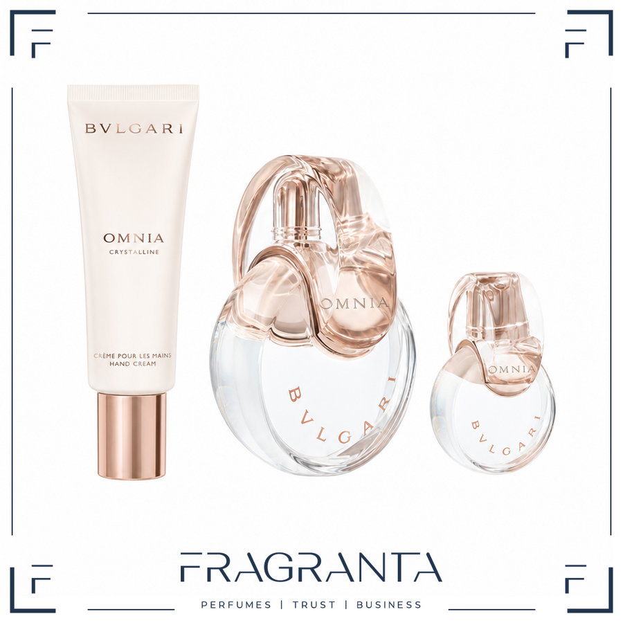 Bvlgari Omnia Crystalline Set 100ml EdT + 15ml EdT + Handcream 40ml – product image
