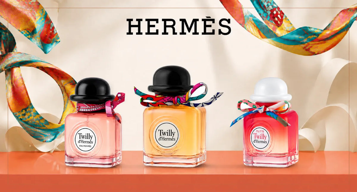 Hermès products from FRAGRANTA's live B2B assortment, shown on white