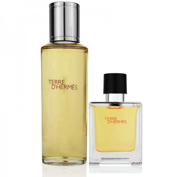 Hermès Terre d'Hermès Eau de Toilette 30ml nachfüllbar + Eau de Toilette 125ml Nachfüllung – Produktbild