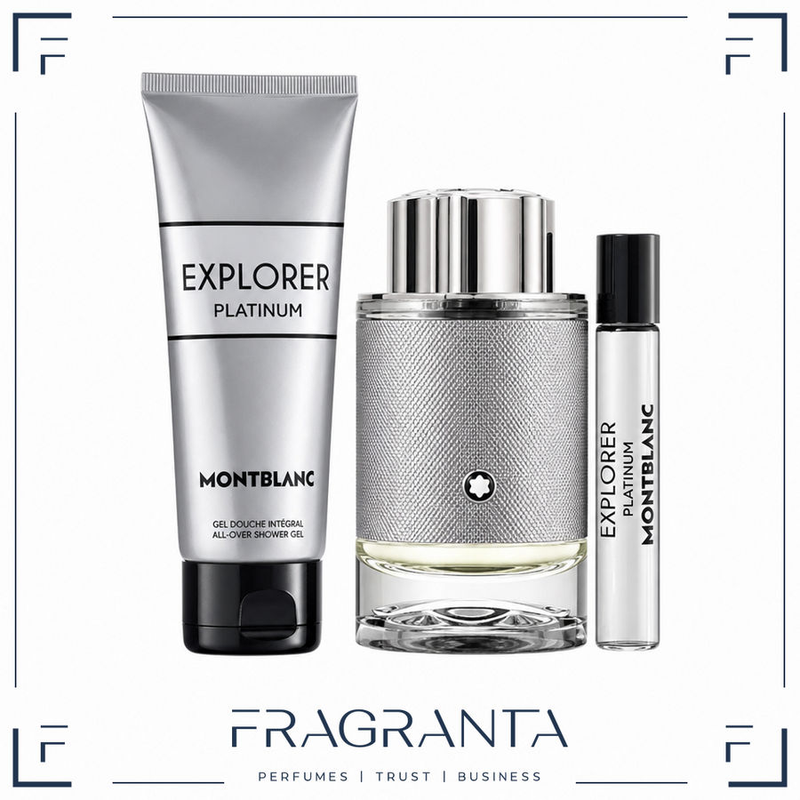 Montblanc Explorer Platinum Set Eau de Parfum 100ml + Eau de Parfum 7,5ml + Shower Gel 100ml – product image