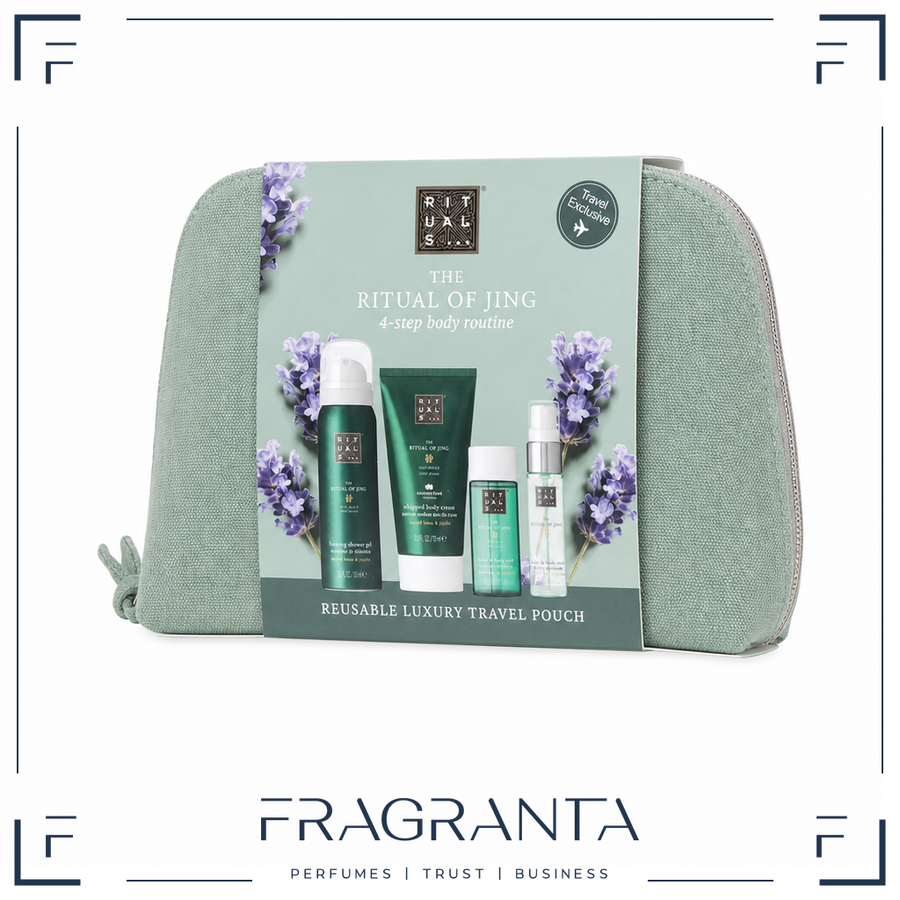 Rituals The Ritual Of Jing Reusable Luxury Travel Pouch BC 70ml + SF 50ml + Body Hair Mist 50ml + Bed Body Mist 20ml – product image